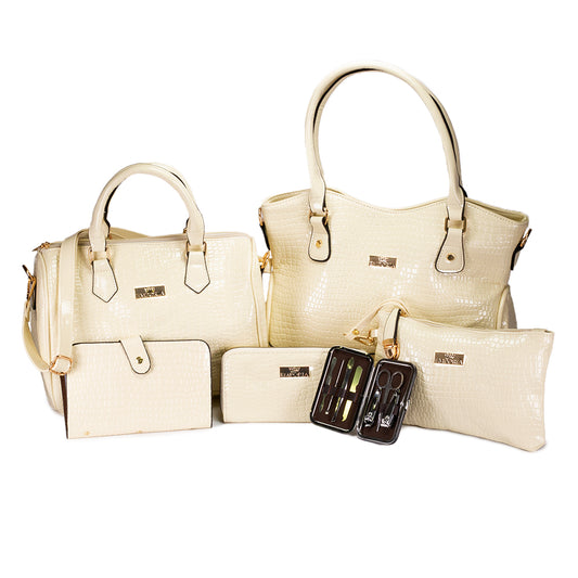 Emporia 5-teiliges Taschenset + Maniküreset als GESCHENK, hellbeige