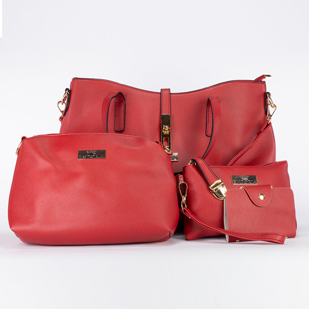 Emporia Winter Collection "RED FATE" bag set, PU leather, 5pcs set, red 3 
