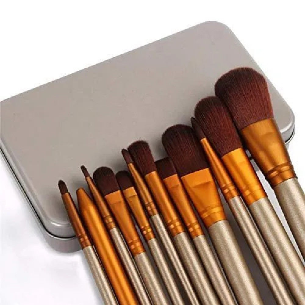 Leticia Well Teint & Eyes goldene Make-up Pinsel - 12er Set 1 