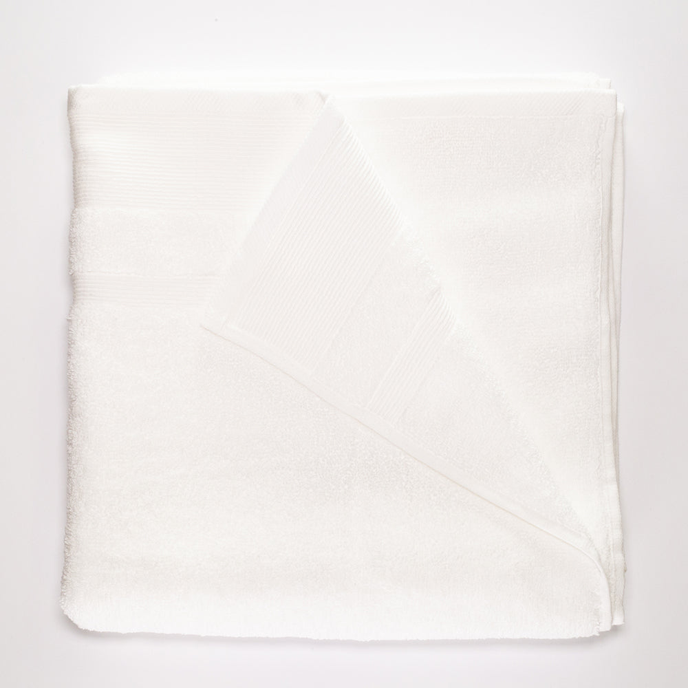 3+3+1 Übergroßes Badetuch-Geschenkset mit Handtüchern aus 100% Mikrobaumwolle, 500 GSM, schneeweiß