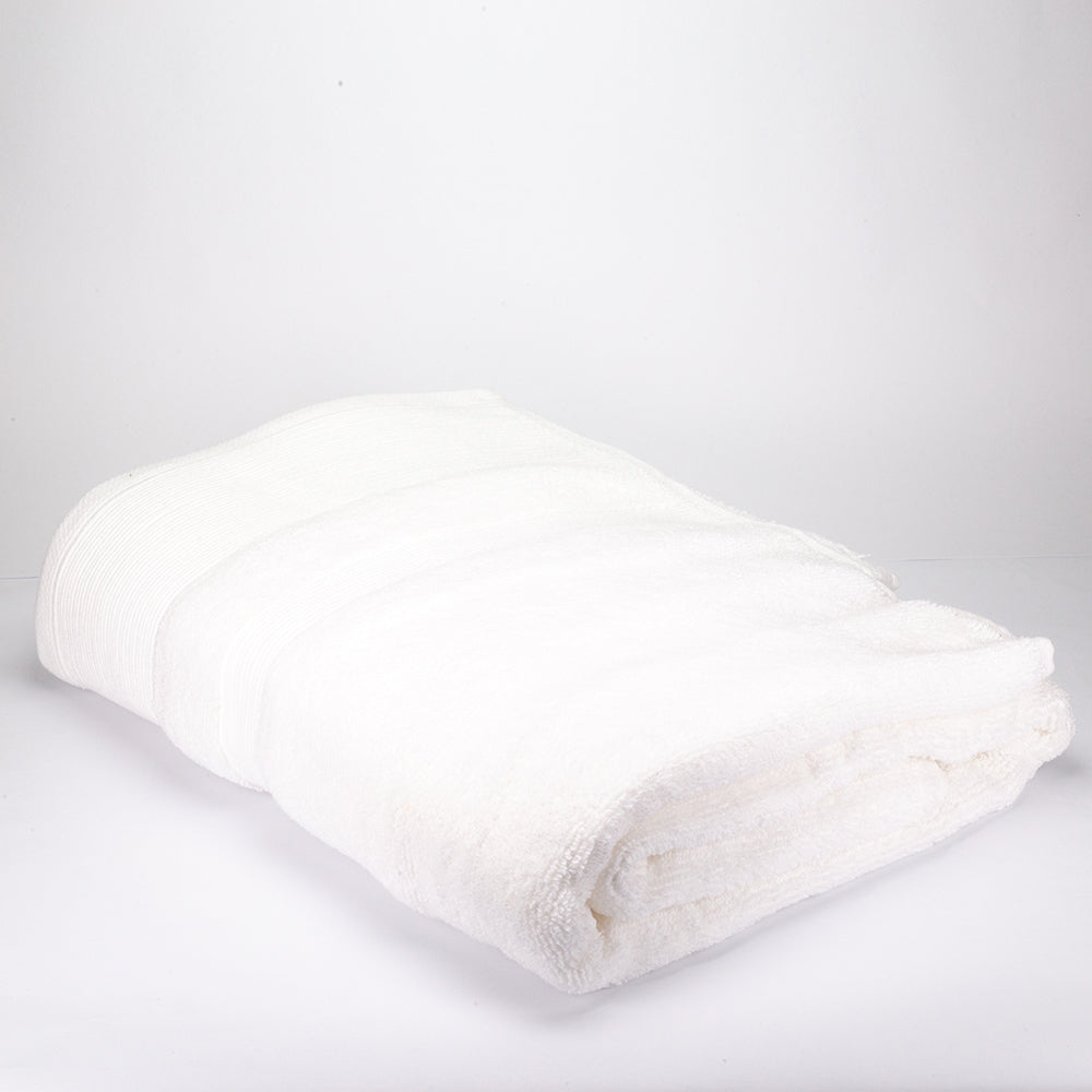 3+3+1 Übergroßes Badetuch-Geschenkset mit Handtüchern aus 100% Mikrobaumwolle, 500 GSM, schneeweiß 9 