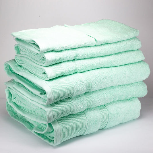 3+3+1 Übergroßes Badetuch-Geschenkset mit Handtüchern aus 100% Mikrobaumwolle, 500 GSM, mintgrün