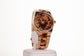 ROSE GOLD, woman alloy watch with tiger stripes, and roman numerals dial with Gift box, 19 cm