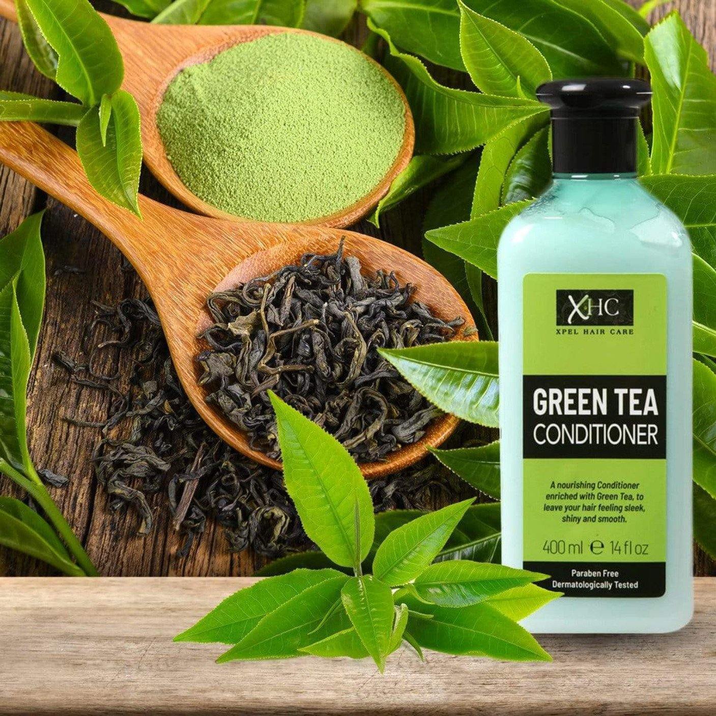 XHC Haarconditioner mit grünem Tee-Extrakt gegen Haarausfall und Schuppen 400 ml 2 