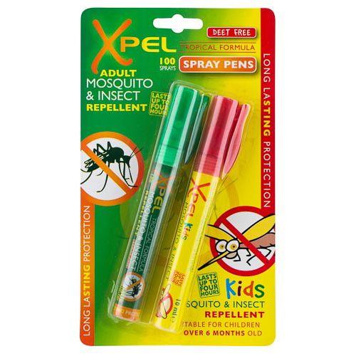2 Stück ultralang wirkende Mücken- und Insektensprays für Erwachsene + für Kinder im Sett - 2 x 100 Sprühstöße