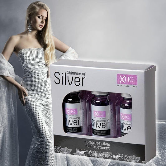 Aufhellendes Haarserum mit Keratin, das Ihren Haaren silbernen Glanz schenkt - 3 x 12 ml