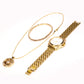 Schmuckgarnitur aus aus goldplattierter Legierung mit weißem Emporia® Kristall