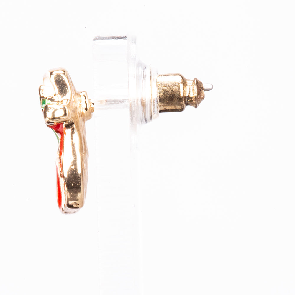 Schmuckgarnitur aus aus goldplattierter Legierung mit rotem Emporia®-Kristall und weißem Emporia® Kristall