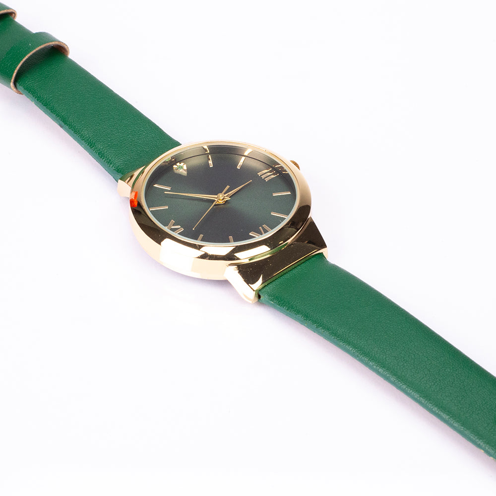 aus goldplattierter Legierung mit Smaragd 3 