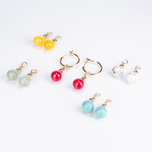 Schmuckgarnitur aus aus goldplattierter Legierung mit Türkis und Karneol