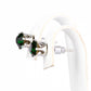 Schmuckgarnitur aus aus goldplattierter Legierung mit rotem Emporia®-Kristall und grünem Emporia® Kristall