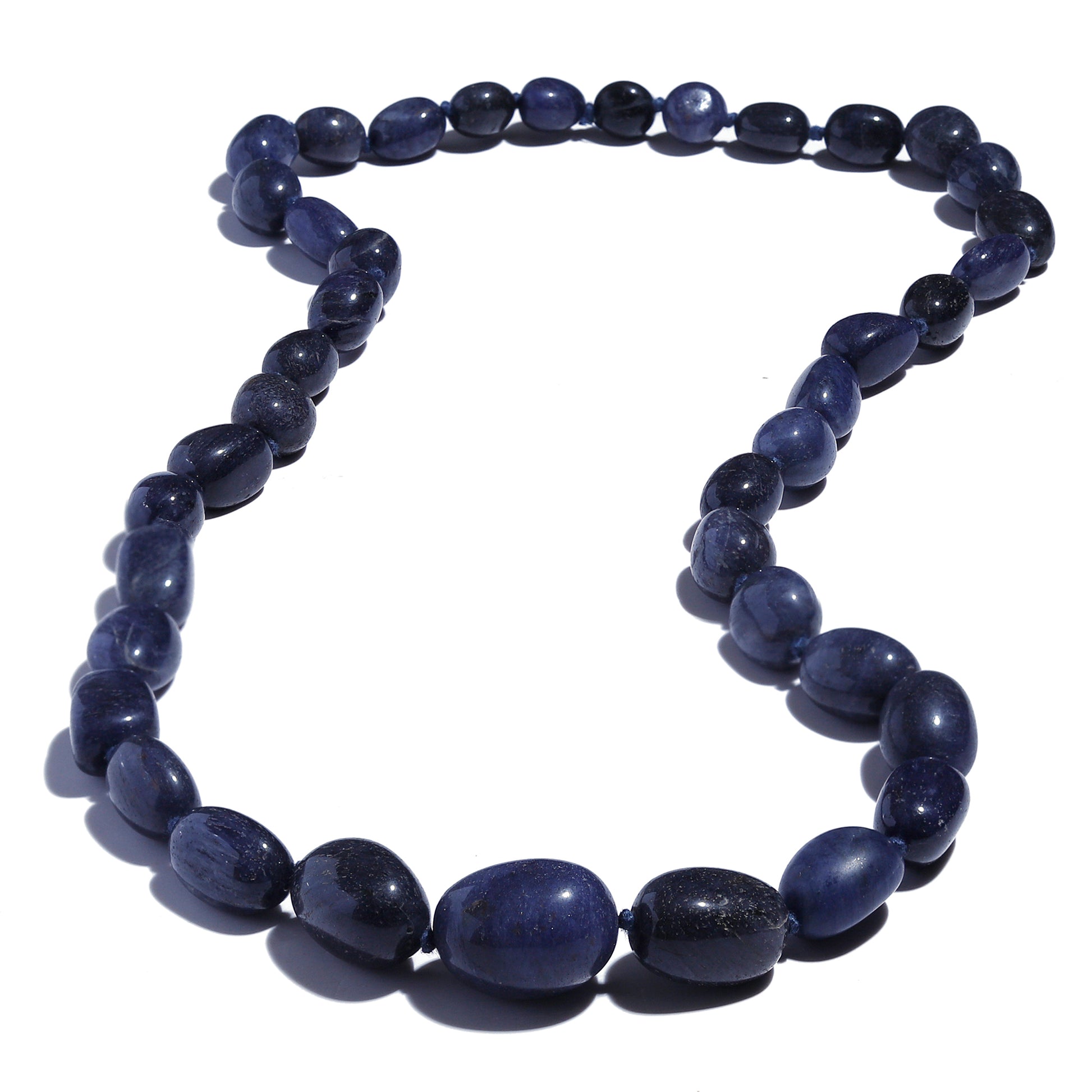 künstlicher Perle Halskette mit blauem Jade 3 