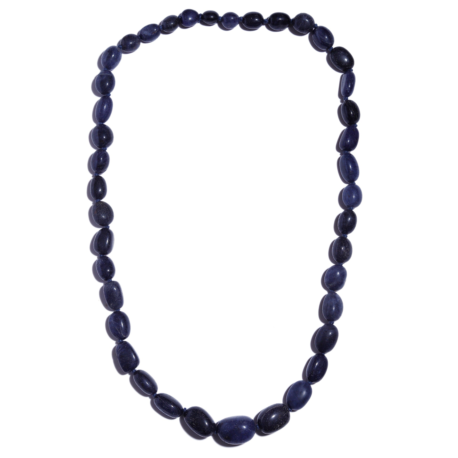 künstlicher Perle Halskette mit blauem Jade 1 