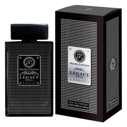 100 ml Eau de Parfum LEGACY SILVER Fruchtiger und Leder- Duft für Männer
