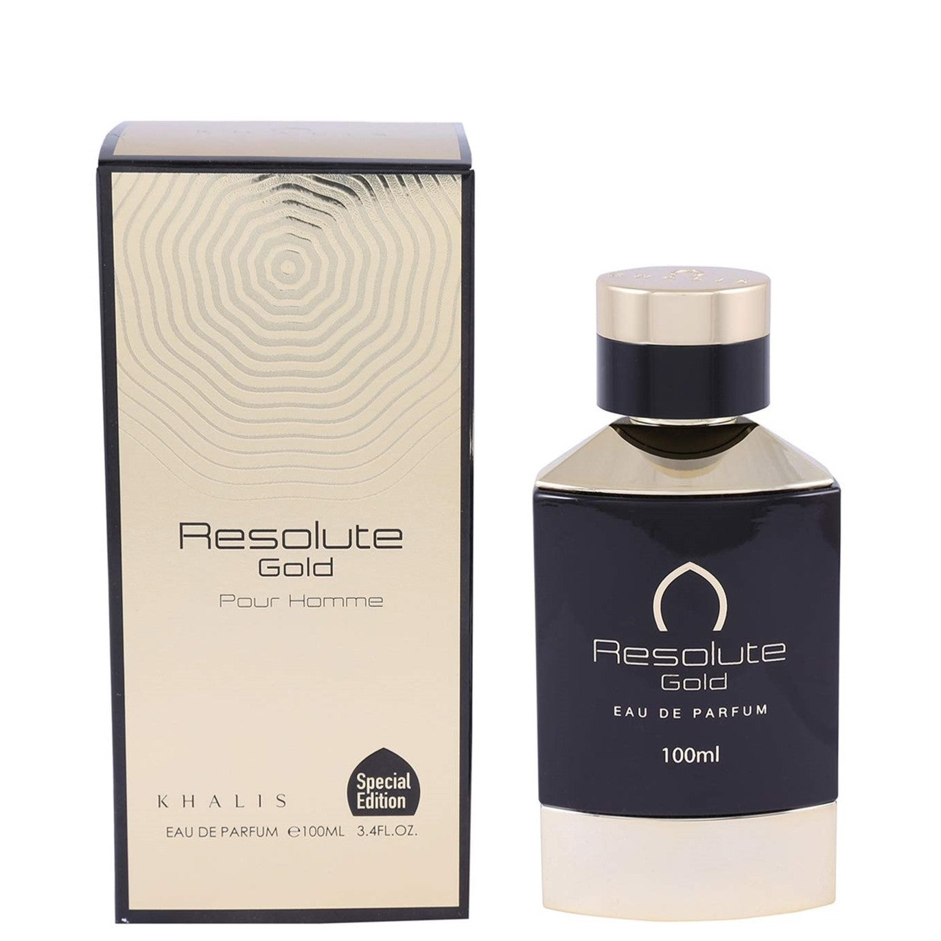 100 ml Eau de Parfum RESOLUTE GOLD Würziger holziger Duft für Männer 1 
