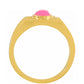 Goldplattierter Silberring mit äthiopischem neon pink Opal