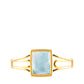 Goldplattierte Silber mit Larimar