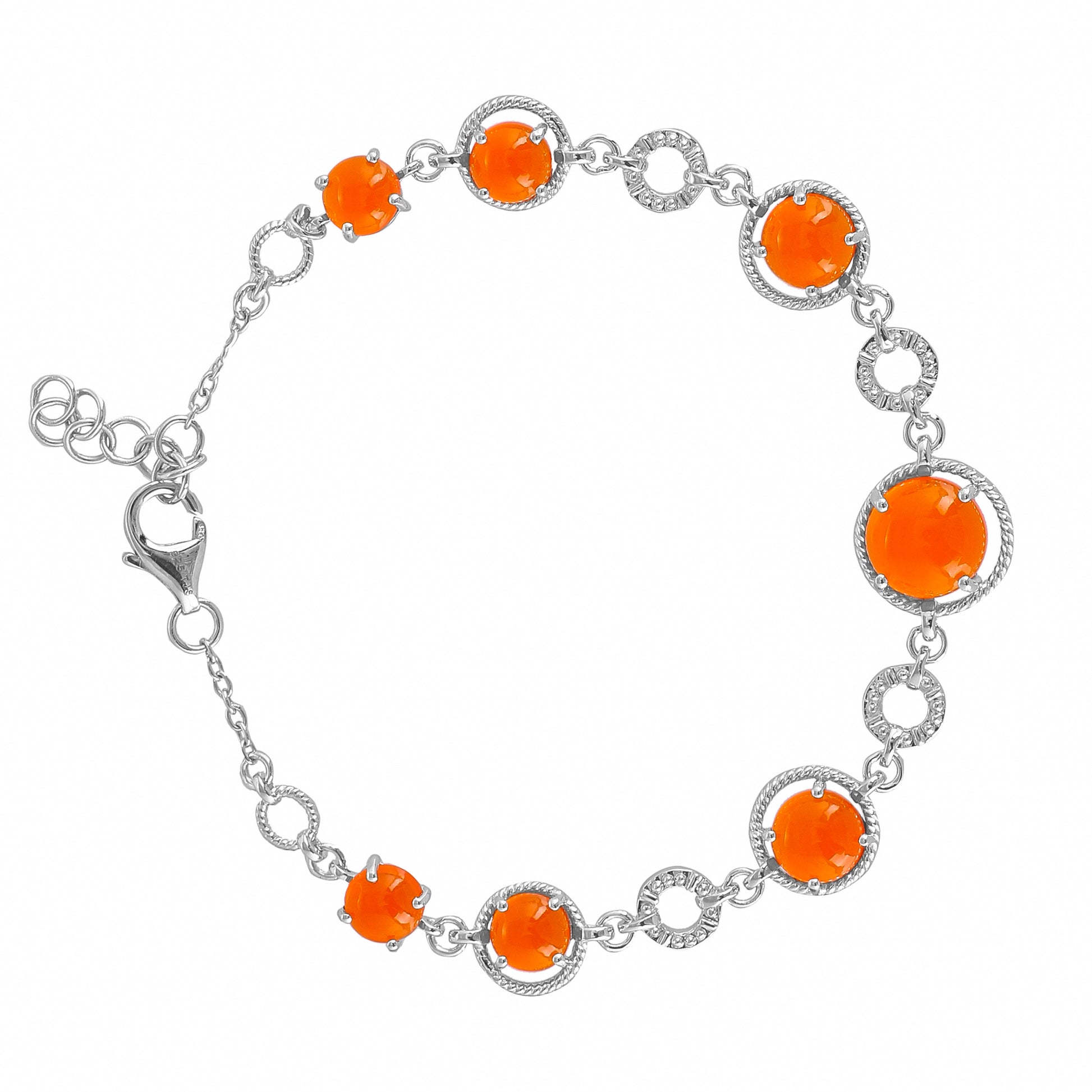 Silberarmband mit Karneol 2 