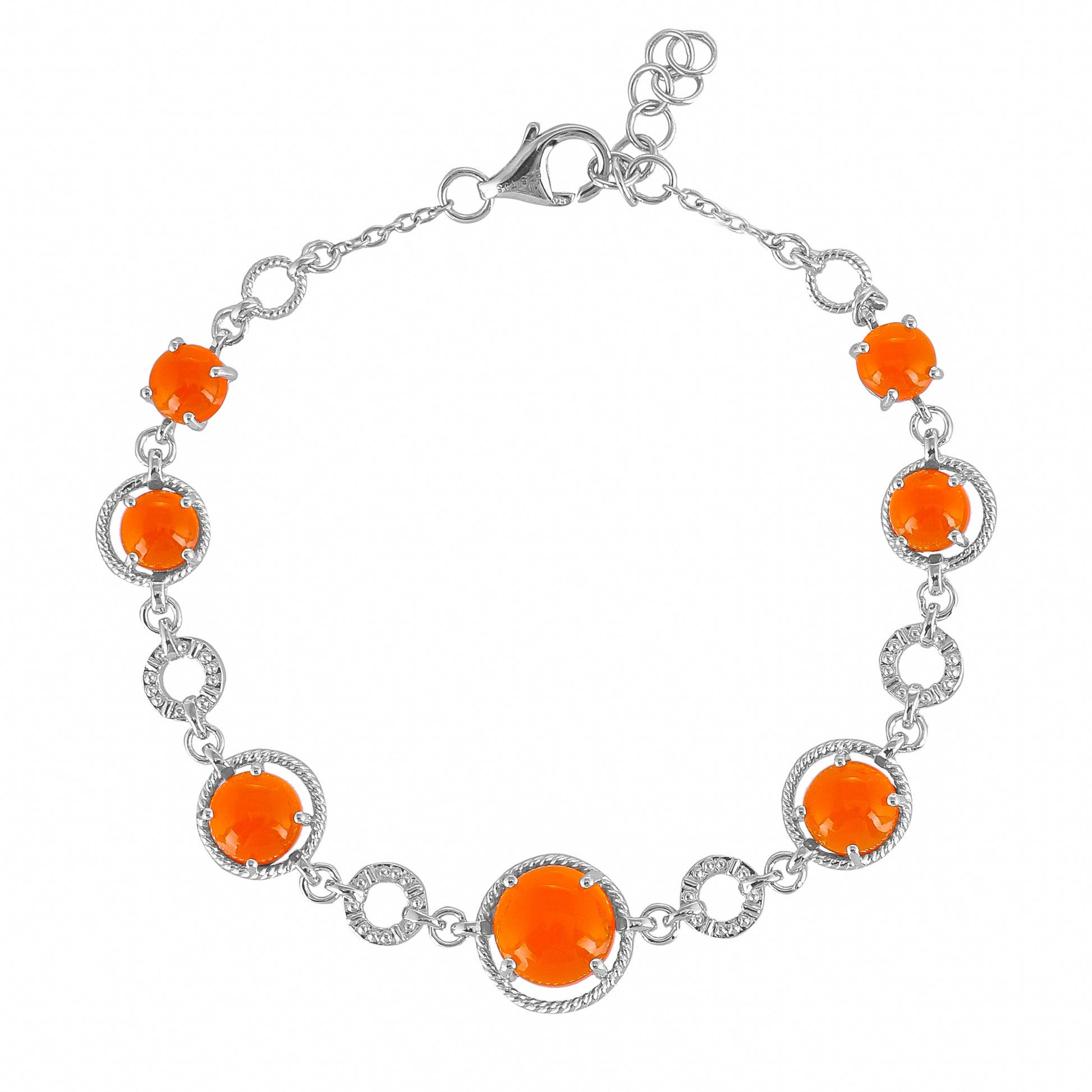 Silberarmband mit Karneol 1 