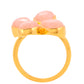 Goldplattierter Silberring mit rosafarbenem Opal