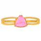 Goldplattierter Silberring mit äthiopischem neon pink Opal