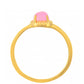 Goldplattierter Silberring mit äthiopischem neon pink Opal