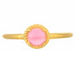 Goldplattierter Silberring mit äthiopischem neon pink Opal