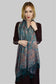 100% Pashmina Cashmere Scarf, 70 cm x 180 cm, Paisley Shiny Teal, 100% Pashmina Cashmere