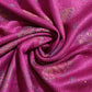 100% Pashmina Cashmere Scarf, 70 cm x 170 cm, Butterfly Patterned Shiny Fuchsia Pink, 100% Pashmina