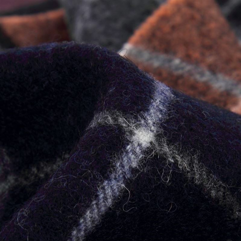 100% Wool Scarf, 30 cm x 180 cm, Black and Peach, 100% Wool 3 