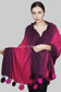 Wool Scarf With Pom Pom, 65 cm x 180 cm, Multicolor Garnet, 30% Wool 70% Acrylic