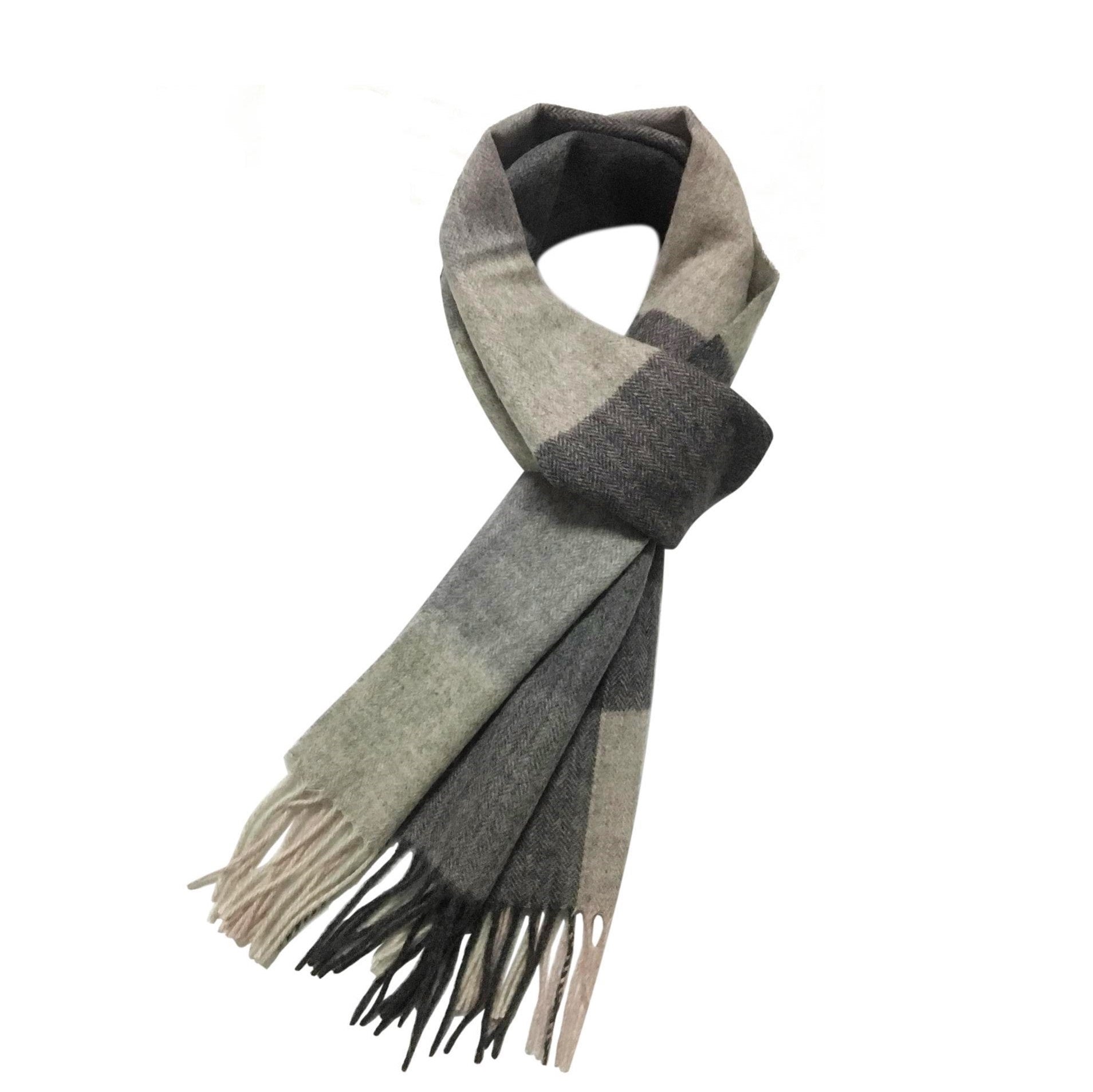 100% Wool Scarf, 30 cm x 165 cm, Charcoal, 100% Wool 1 