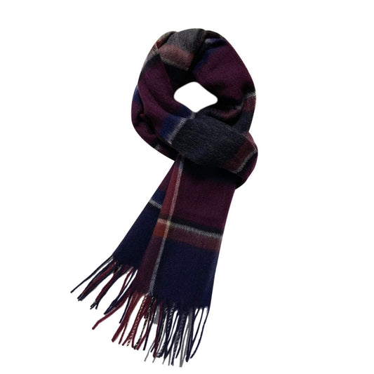 100% Wool Scarf, 30 x 165 cm, Burgundy, 100% Wool