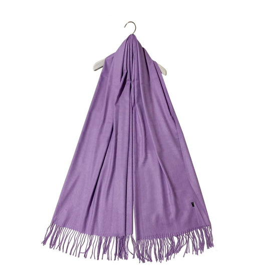 100% Pashmina Kaschmir Schal, 70 cm x 170 cm, superweich, einfarbig zartlila
