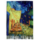 Wool Scarf, 70 cm x 180 cm, Van Gogh -T errace At Night, 60% Wool 40% Acrylic