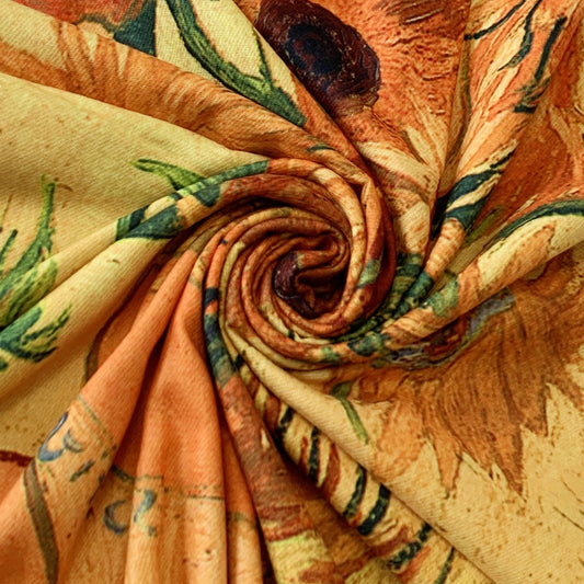 Wool Scarf, 70 cm x 180 cm, Van Gogh - Sunflowers, 60% Wool 40% Acrylic