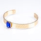 Schmuckgarnitur aus aus goldplattierter Legierung mit blauem Emporia®-Kristall
