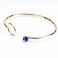 Schmuckgarnitur aus aus goldplattierter Legierung mit blauem Emporia®-Kristall