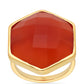 Goldplattierter Silberring mit rotem Onyx