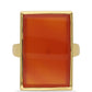 Goldplattierter Silberring mit rotem Onyx