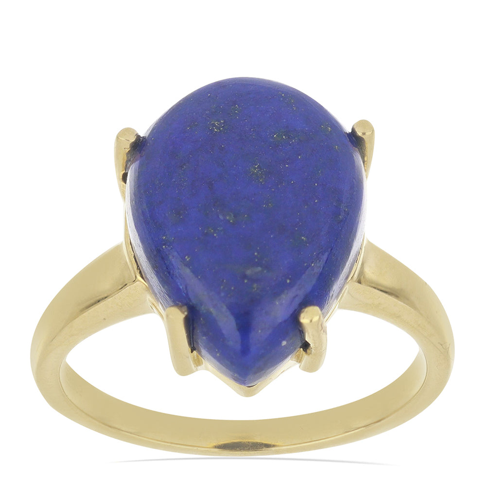 Goldplattierter Silberring mit Lapislazuli aus Badakhshan 2 