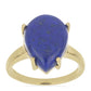 Goldplattierter Silberring mit Lapislazuli aus Badakhshan