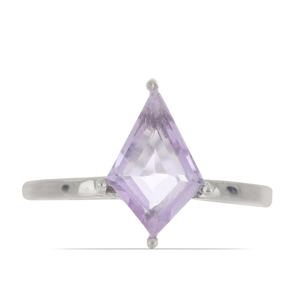 Silberring mit Rose De France Amethyst