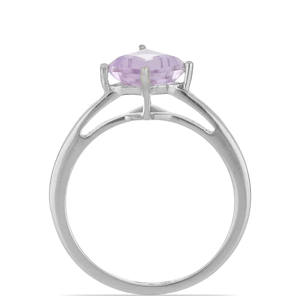 Silberring mit Rose De France Amethyst