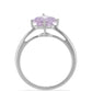 Silberring mit Rose De France Amethyst