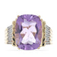 Goldplattierter Silberring mit Amethyst aus Vera Cruz und weißem Topas