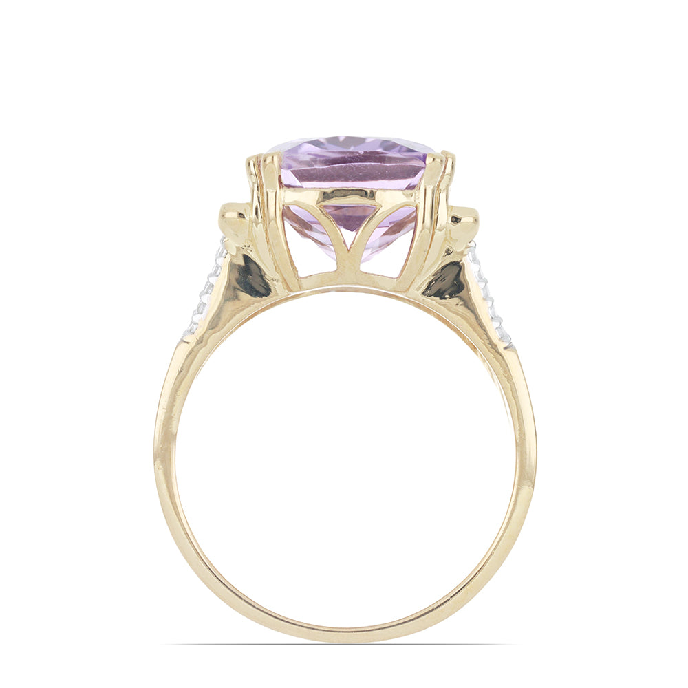 Goldplattierter Silberring mit Amethyst aus Vera Cruz und weißem Topas 3 