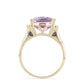 Goldplattierter Silberring mit Amethyst aus Vera Cruz und weißem Topas