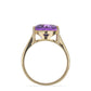 Goldplattierter Silberring mit Amethyst aus Vera Cruz