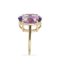 Goldplattierter Silberring mit Amethyst aus Vera Cruz